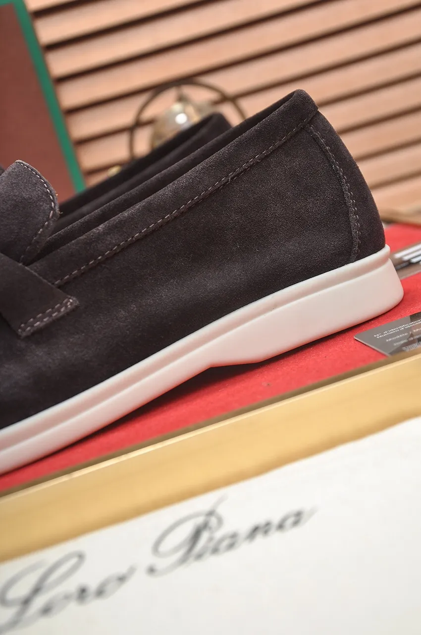 Men's shoes 💰400💶[𝐥𝐨𝐫𝐨 𝐏𝐢𝐚𝐧𝐚] [Couple model] High-end quality, affordable price, LP classic loafers, Italian treasure brand, the only brand that can match Hermès! Only after wearing it do we know that we can’t live up to our feet. Women’s code: 35-40 (customized sizes 34, 41, 42 are non-returnable) Men’s code: 38-44 (customized 45, 46, 47, 48 are non-refundable) Fabric: Customized imported cashmere Lining: Customized imported fetal cowhide Foot: Imported benzene-dyed calfskin Outsole: Exclusive original glass rubber outsole